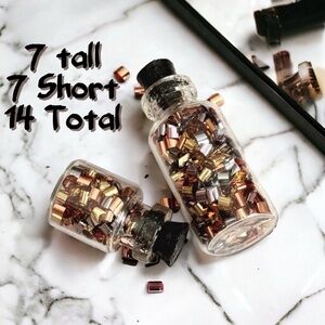 Bundle 14 Metallic Confetti Foil Miniature Bottles